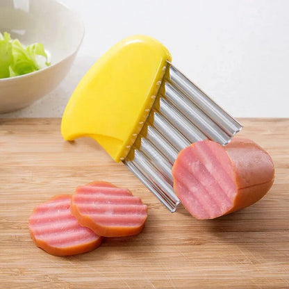 Potato Slicer Stainless Steel Manual Crinkle Cut