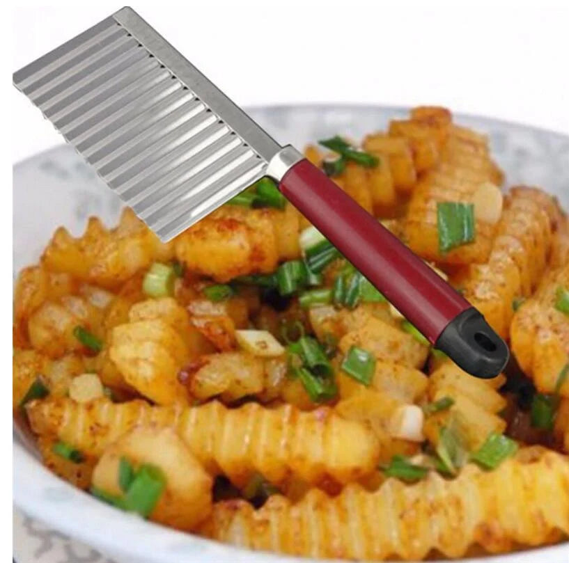 Potato Slicer Stainless Steel Wavy Crinkle-Cut Blade