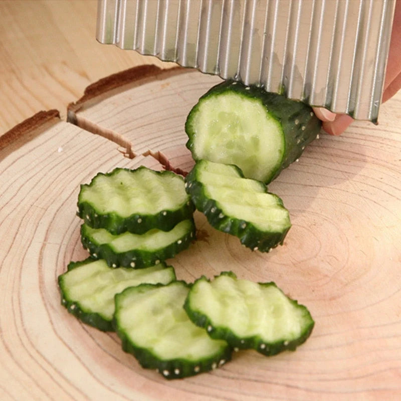 Potato Slicer Stainless Steel Wavy Crinkle-Cut Blade