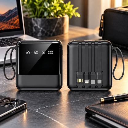 Power Bank Built-In Cables LED Display Multiple Capacities