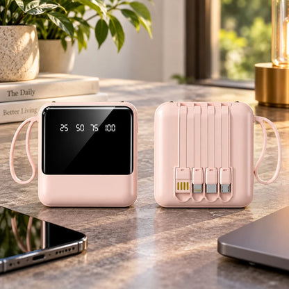Power Bank Built-In Cables LED Display Multiple Capacities