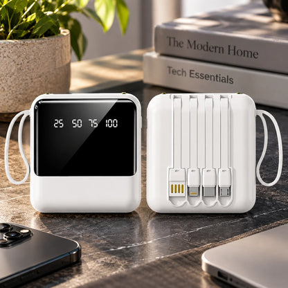 Power Bank Built-In Cables LED Display Multiple Capacities