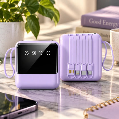 Power Bank Built-In Cables LED Display Multiple Capacities