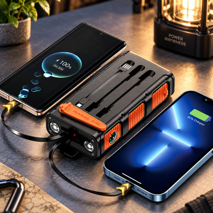 Power Bank Hand Crank Multiple USB 30000 mAh