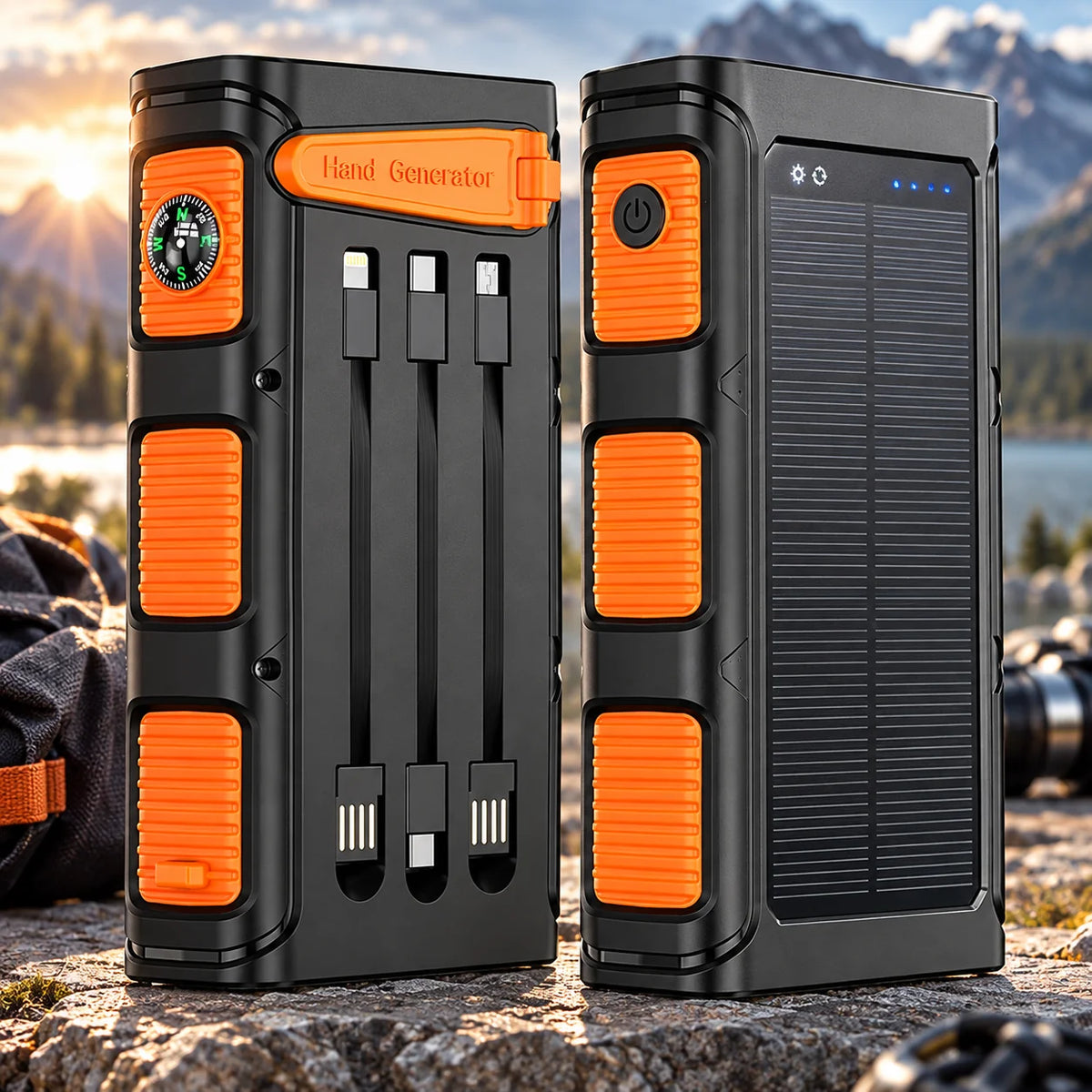 Power Bank Hand Crank Multiple USB 30000 mAh