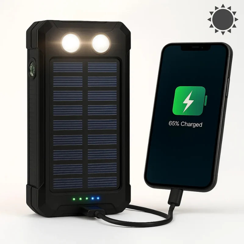Power Bank Solar High Capacity Dual USB