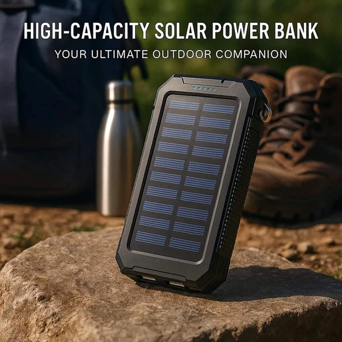 Power Bank Solar High Capacity Dual USB
