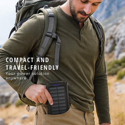 Power Bank Solar High Capacity Dual USB