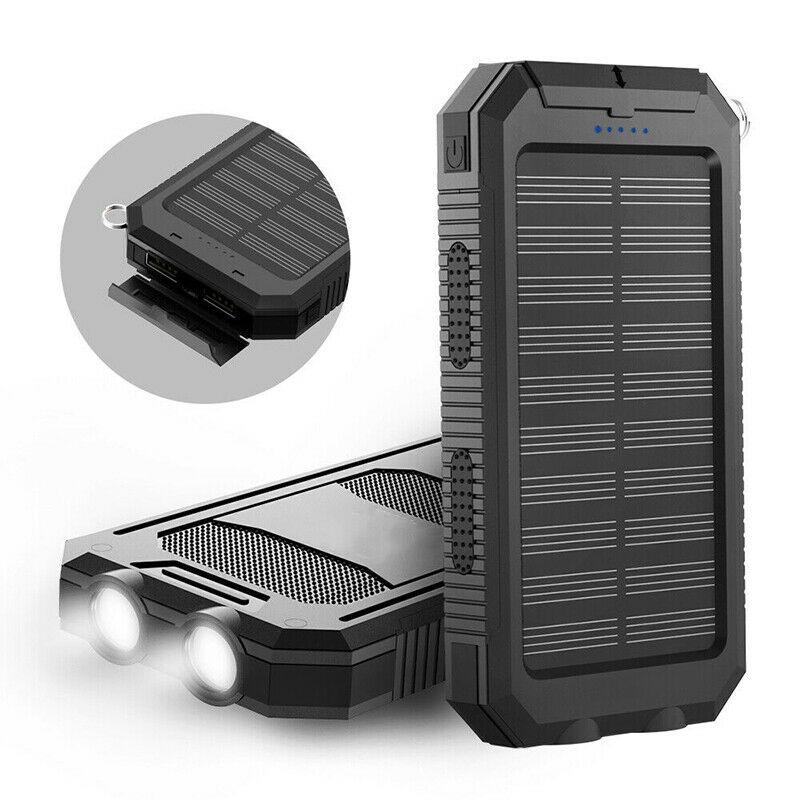 Power Bank Solar High Capacity Dual USB
