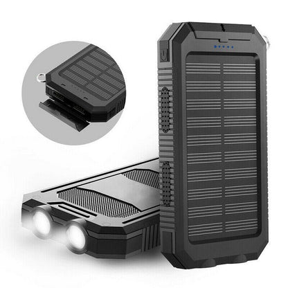 Power Bank Solar High Capacity Dual USB