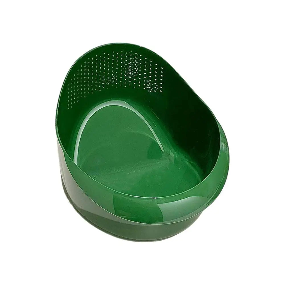 Produce Colander Fine-Mesh Filter Tilted Drainage Base