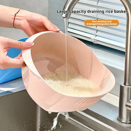 Produce Colander Fine-Mesh Filter Tilted Drainage Base