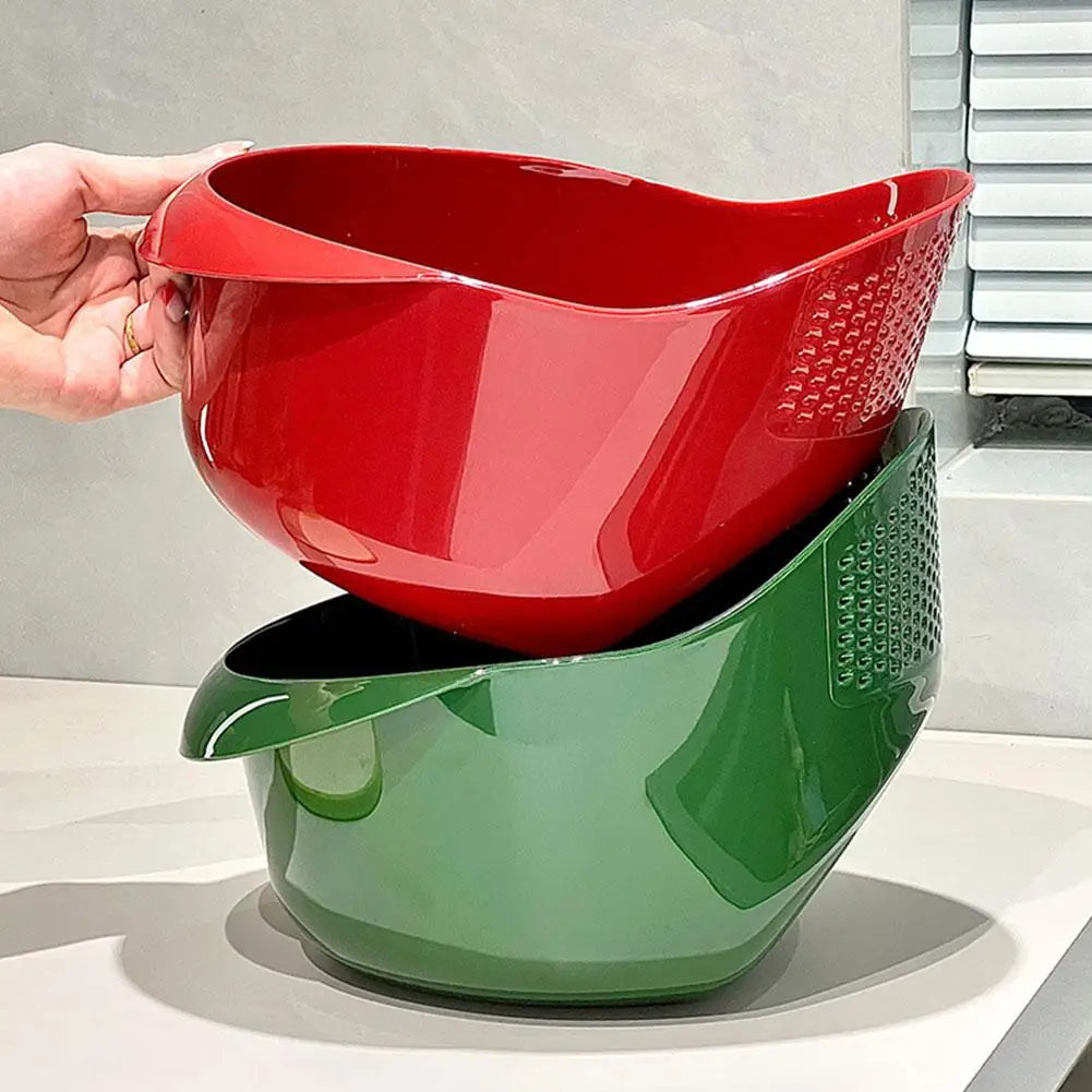 Produce Colander Fine-Mesh Filter Tilted Drainage Base