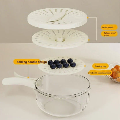 Produce Drainer Basket Compact Efficient Drainage】【。