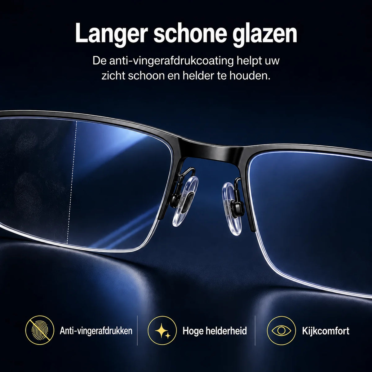 Progressive Glasses Light-Adaptive UV & Blue Light Titanium Frame