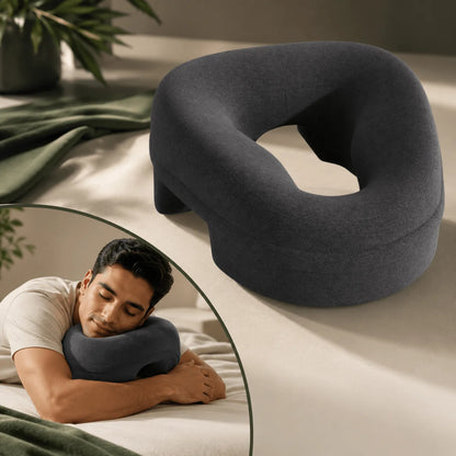 Prone Face Pillow Memory Foam Round Opening Removable Cover