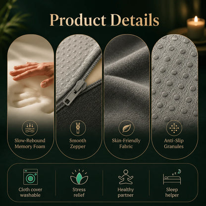 Prone Face Pillow Memory Foam Round Opening Removable Cover