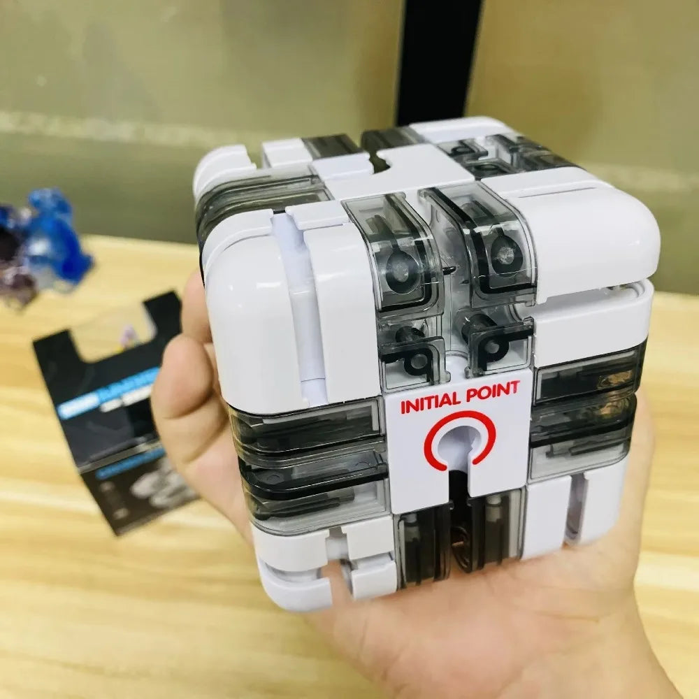 Puzzle Cube Metal Ball Maze Compact & Portable