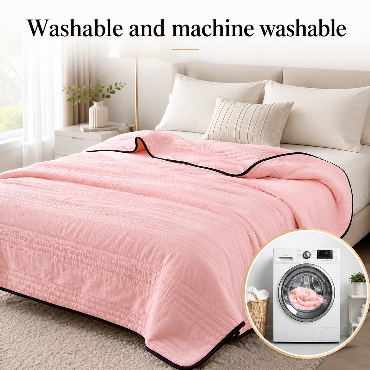 Quilted Blanket Cooling Breathable Lightweight