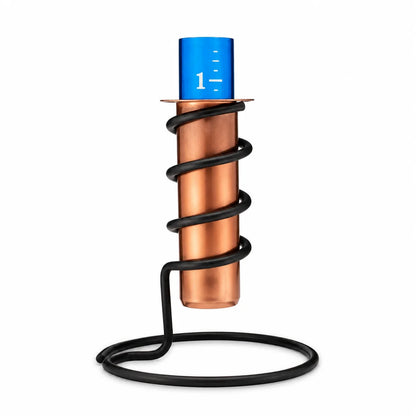 Rain Gauge Solid Copper Collector Floating Tube Inch Scale