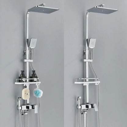 Rain Shower Set Adjustable Height & 4 Spray Functions
