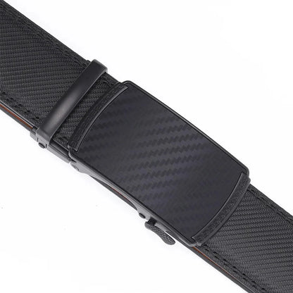 Ratchet Belt Leather Sliding Buckle Exact Fit