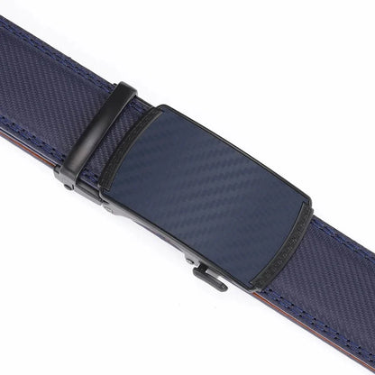 Ratchet Belt Leather Sliding Buckle Exact Fit