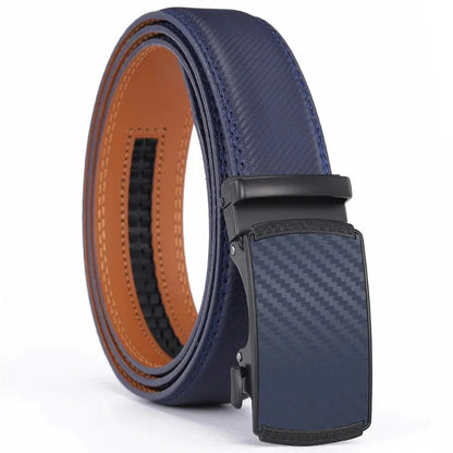 Ratchet Belt Leather Sliding Buckle Exact Fit