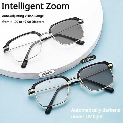 Reading Glasses Auto-Focus Zoom Blue-Light Filtering