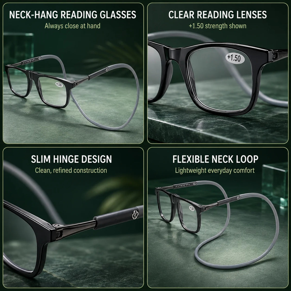 Reading Glasses Magnetic Front Bridge Lightweight Frame