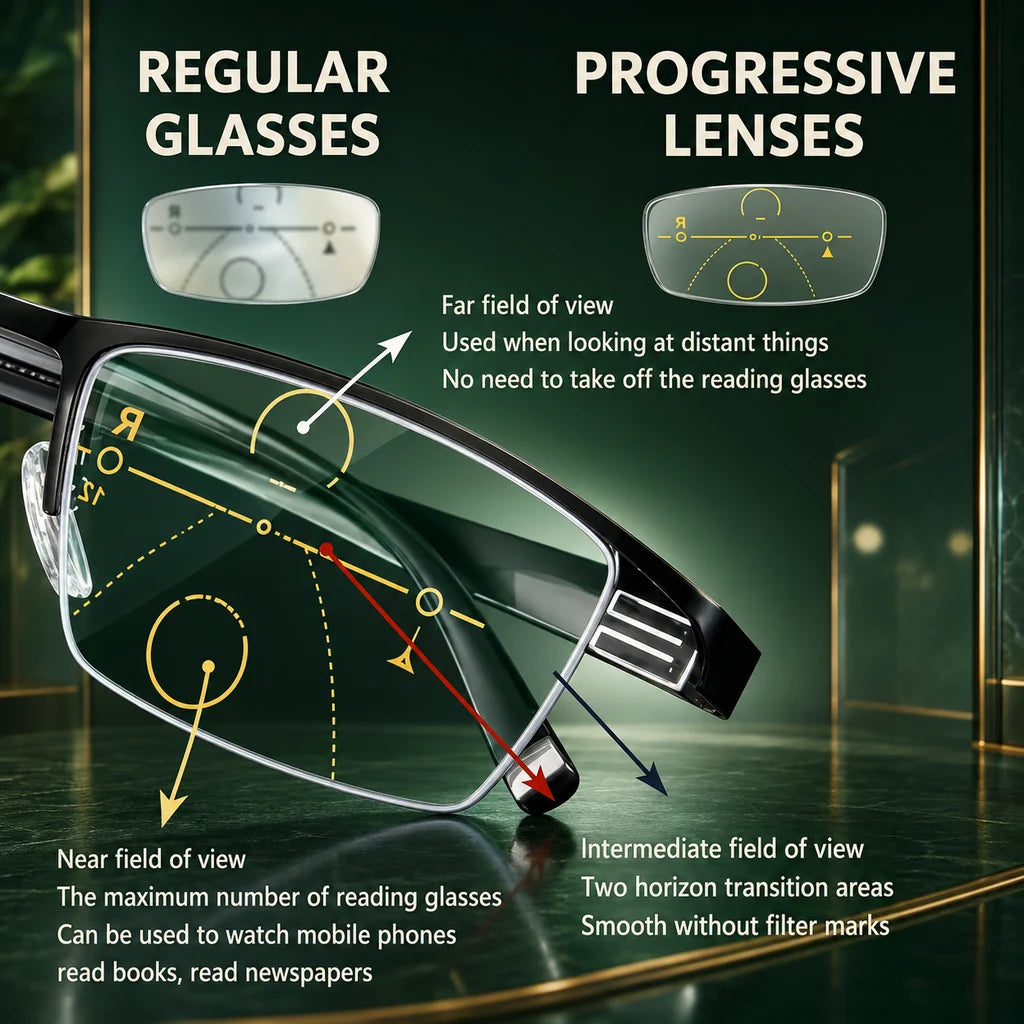 Reading Glasses Progressive Multifocal Blue Light & Anti-Glare