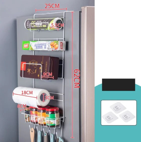 Refrigerator Organizer Rack Multi-Layer Rust-Resistant Metal