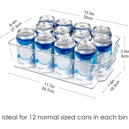 Refrigerator Storage Bins Transparent BPA-Free Set of 4