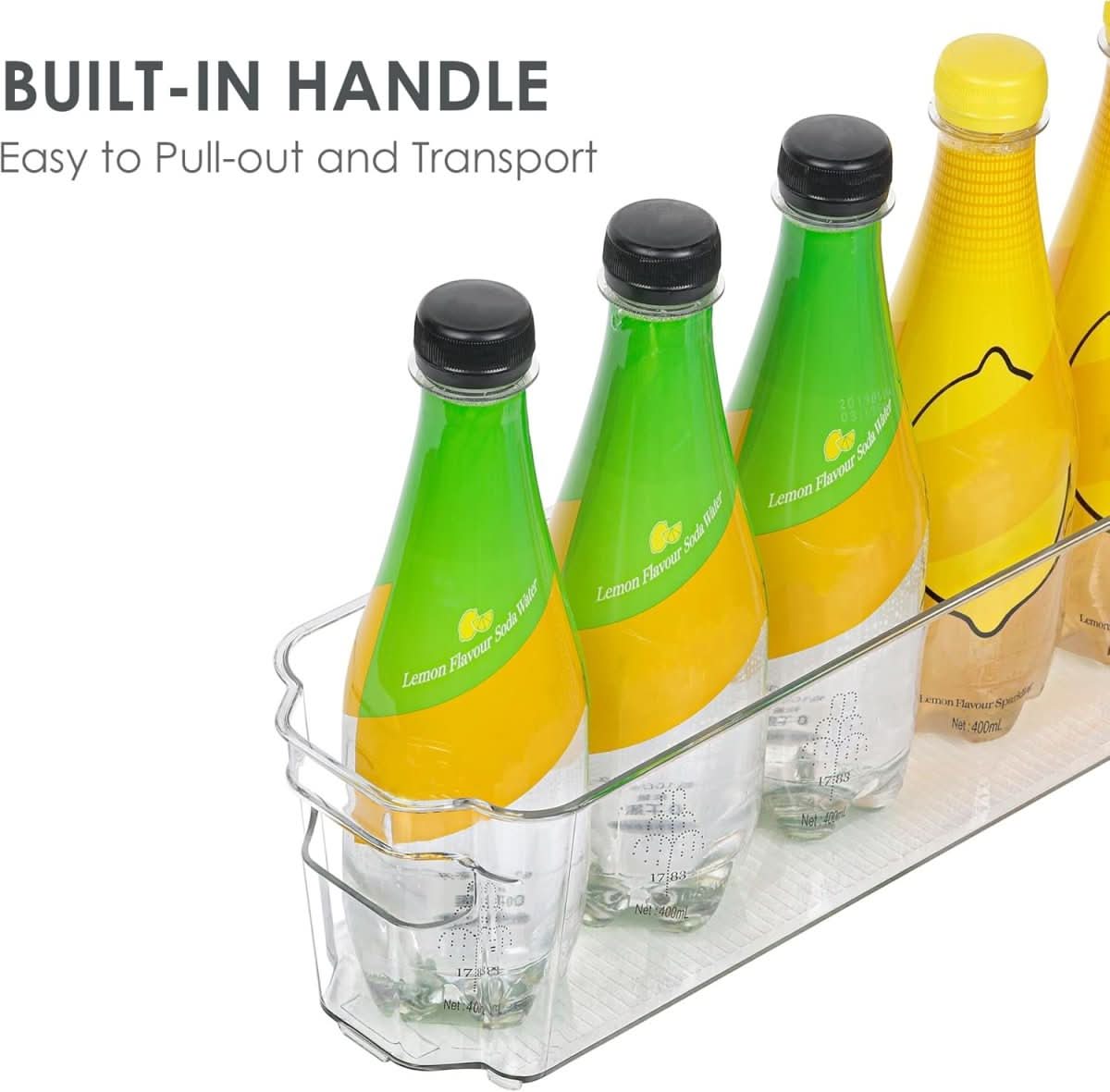 Refrigerator Storage Bins Transparent BPA-Free Set of 4