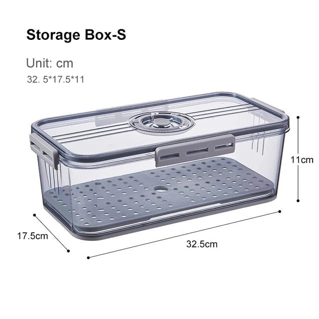 Refrigerator Storage Box Transparent Lidded Plastic