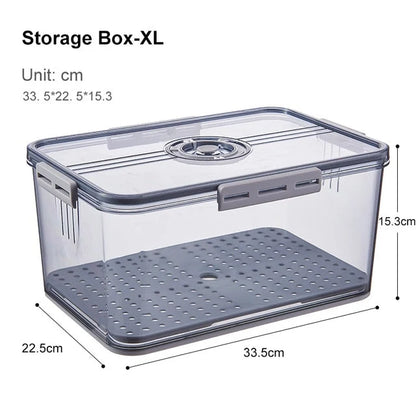 Refrigerator Storage Box Transparent Lidded Plastic