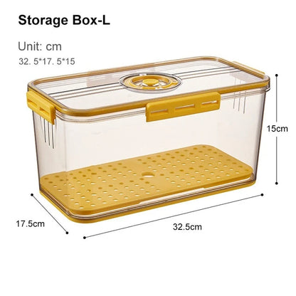 Refrigerator Storage Box Transparent Lidded Plastic
