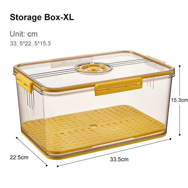 Refrigerator Storage Box Transparent Lidded Plastic
