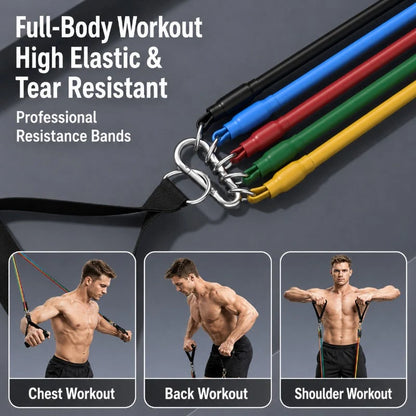 Resistance Band Set Stackable Adjustable Full-Body Training