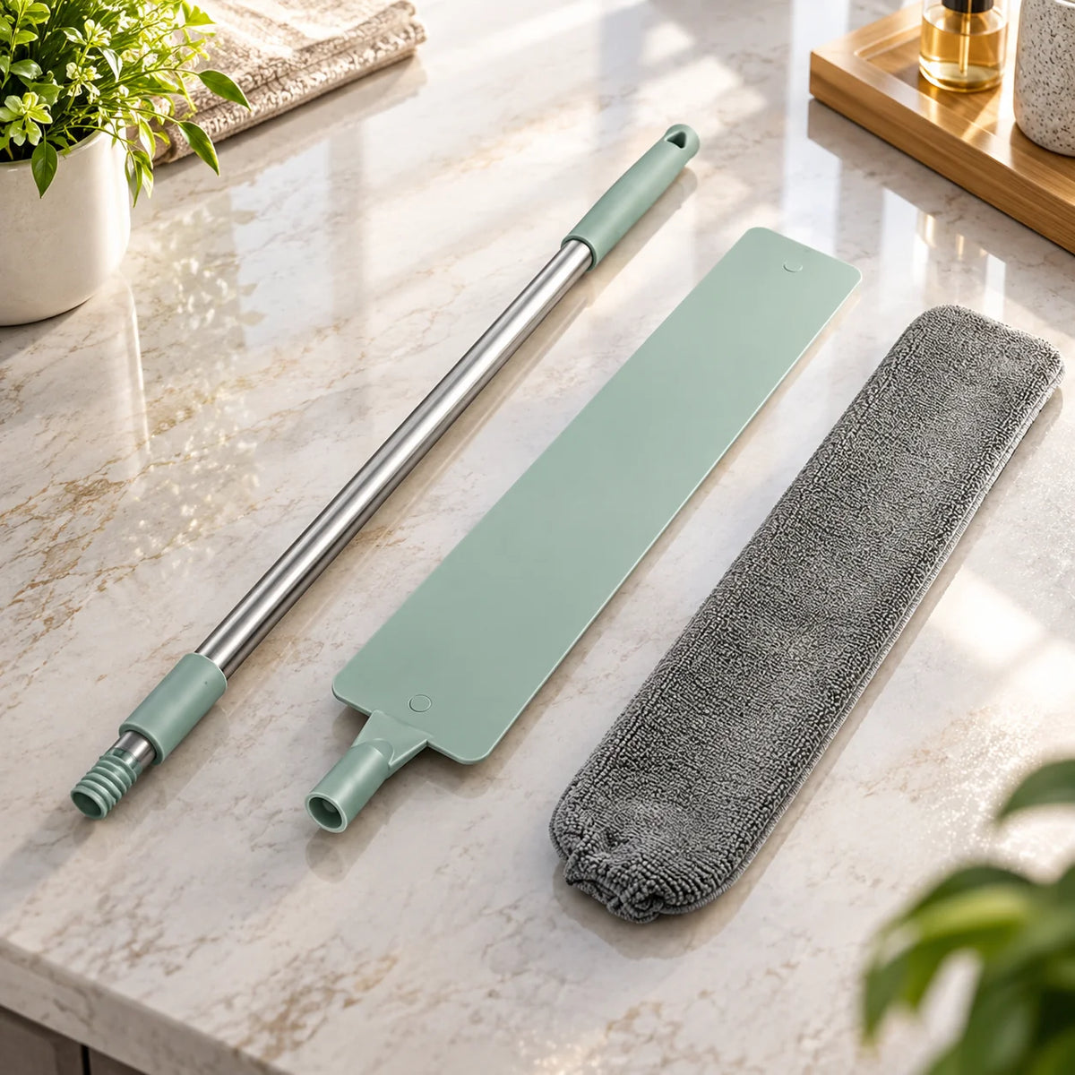 Retractable Gap Duster Bendable Flat Head Washable Microfiber Sleeve