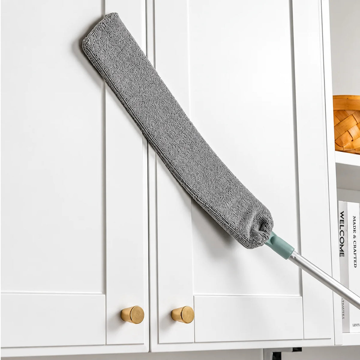 Retractable Gap Duster Bendable Flat Head Washable Microfiber Sleeve