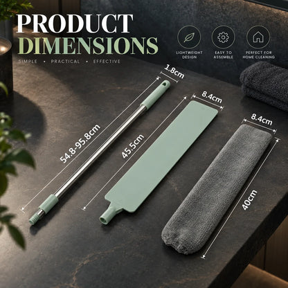 Retractable Gap Duster Bendable Flat Head Washable Microfiber Sleeve