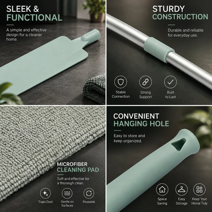 Retractable Gap Duster Bendable Flat Head Washable Microfiber Sleeve