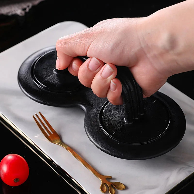Rice Ball & Burger Press Double Grid Easy-Release Surface