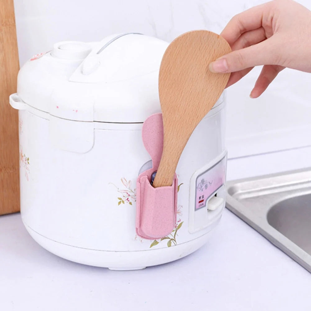Rice Paddle Anti-Stick Wall-Mounted Storage