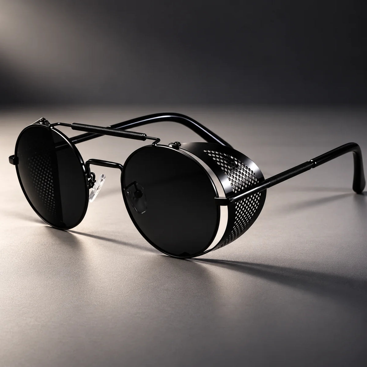 Riding Sunglasses Perforated Metal Side Shields UV400