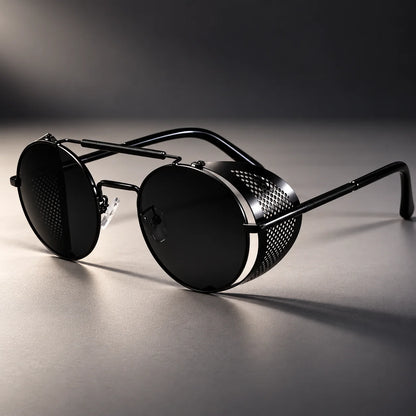 Riding Sunglasses Perforated Metal Side Shields UV400