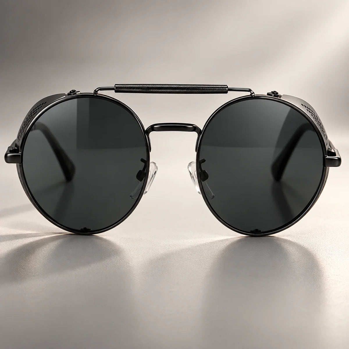 Riding Sunglasses Perforated Metal Side Shields UV400