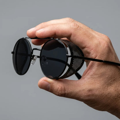Riding Sunglasses Perforated Metal Side Shields UV400