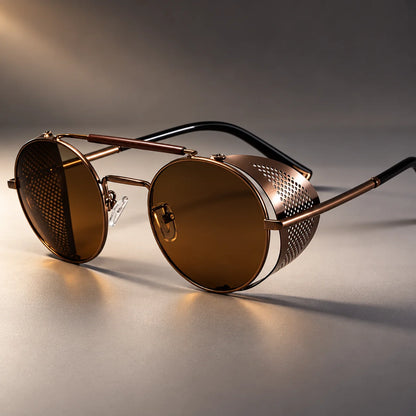 Riding Sunglasses Perforated Metal Side Shields UV400